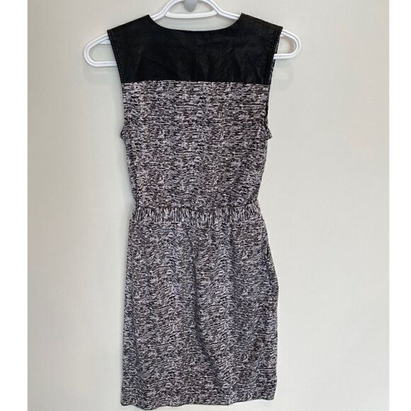 Armani Exchange Wrap Mini Dress With Leather Shoulders - Picture 4 of 8